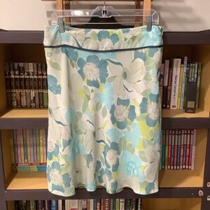 Vintage Y2K Floral Midi Low Rise Skirt Size 12 Made in 🇨🇦